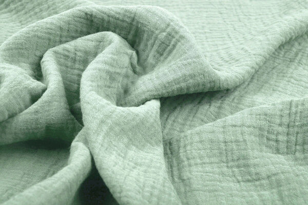 Oeko-Tex® Coton Double Gaze Tissu Vert Ancien Clair Oeko-Tex® Coton Double Gaze Tissu Vert Ancien Clair