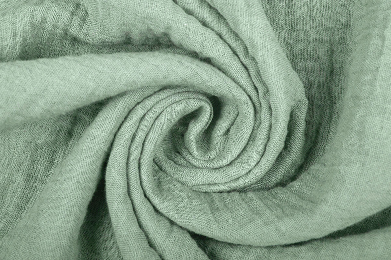 Oeko-Tex®  Double Gauze Fabric Old Green