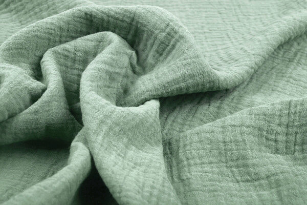 Oeko-Tex®  Double Gauze Fabric Old Green