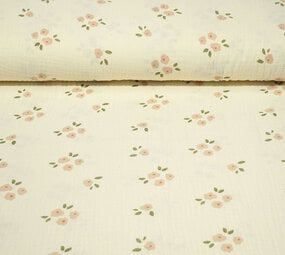 Oeko-Tex®  Baumwoll Musselin Blumen Zivou Oeko-Tex®  Baumwoll Musselin Blumen Zivou