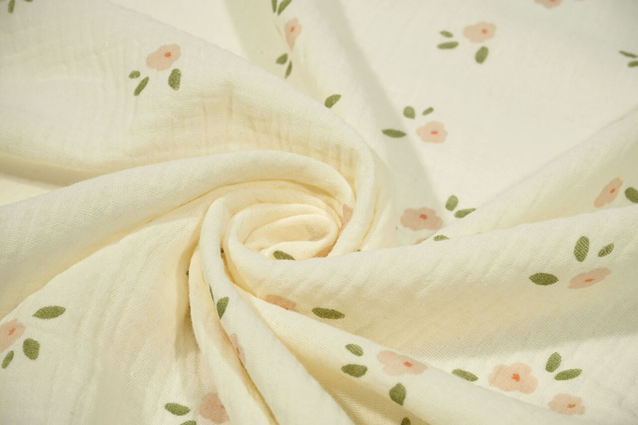 Oeko-Tex®  Baumwoll Musselin Blumen Zivou Oeko-Tex®  Baumwoll Musselin Blumen Zivou