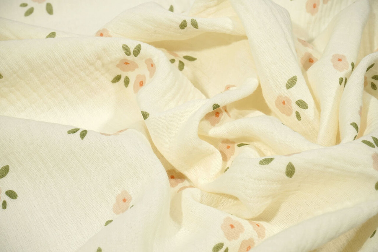 Oeko-Tex® Coton Double Gaze Fleurs Zivou Oeko-Tex® Coton Double Gaze Fleurs Zivou