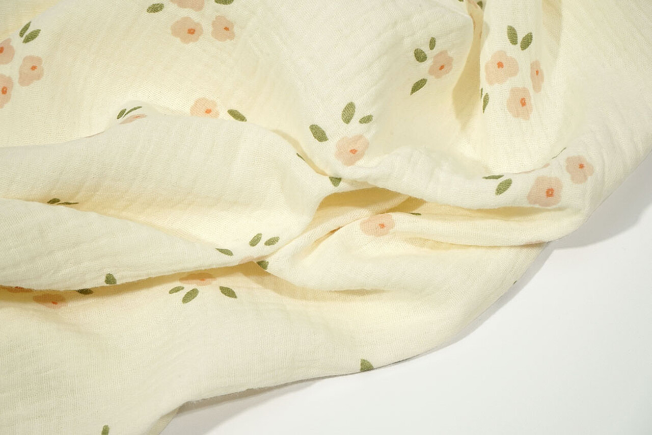 Oeko-Tex® Coton Double Gaze Fleurs Zivou Oeko-Tex® Coton Double Gaze Fleurs Zivou