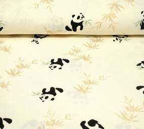 Oeko-Tex®  Baumwoll Musselin Pandabär Oeko-Tex®  Baumwoll Musselin Pandabär