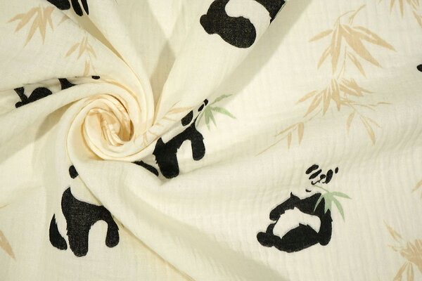 Oeko-Tex®  Baumwoll Musselin Pandabär