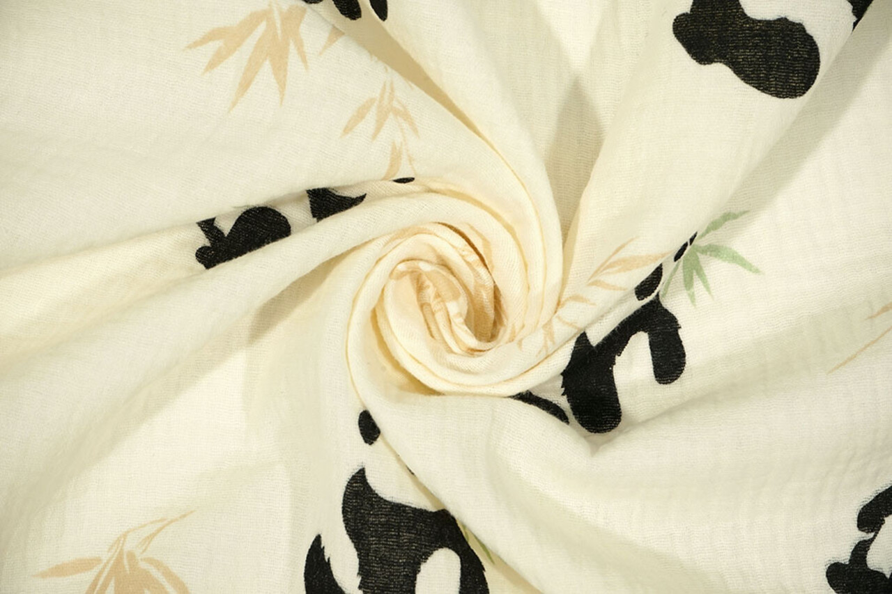 Oeko-Tex®  Baumwoll Musselin Pandabär