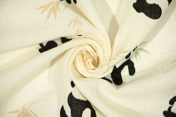 Oeko-Tex®  Baumwoll Musselin Pandabär