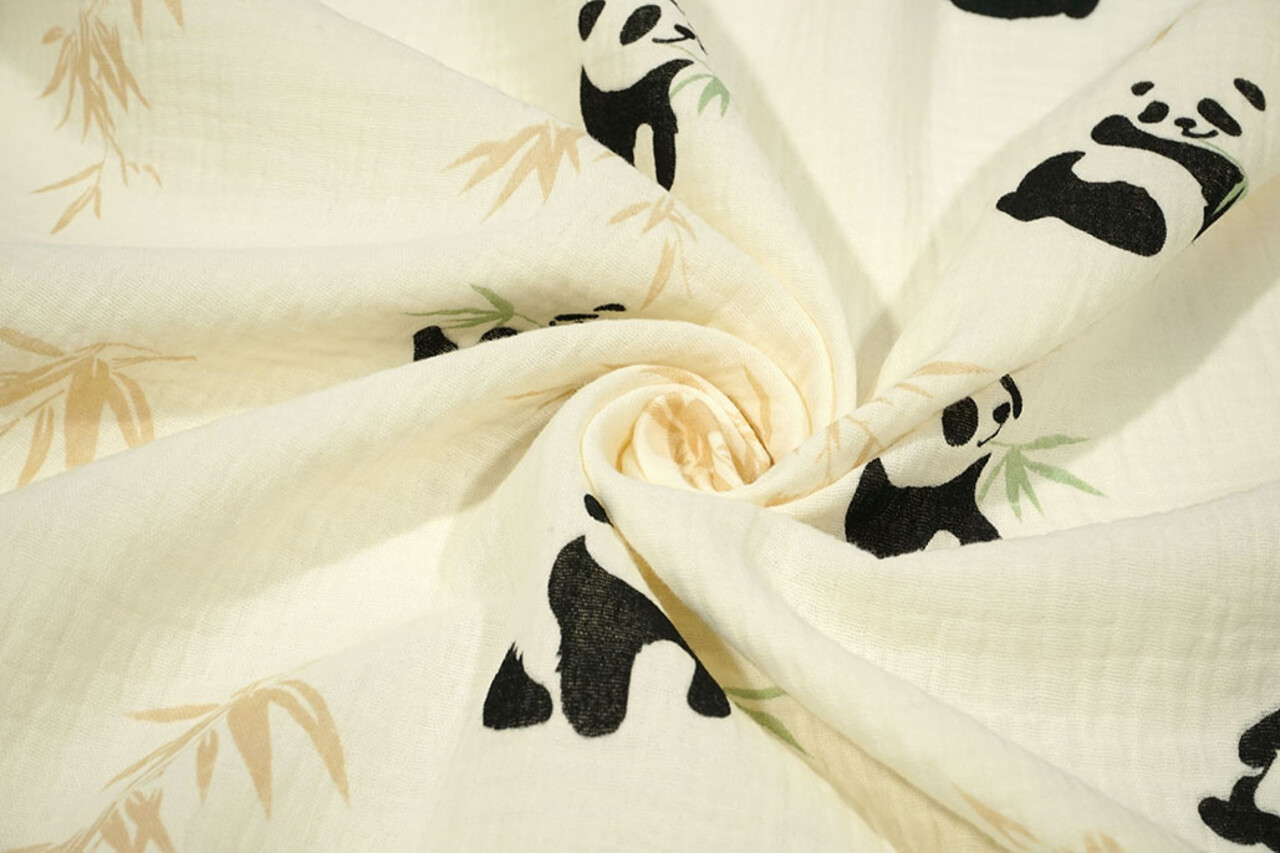 Oeko-Tex®  Baumwoll Musselin Pandabär