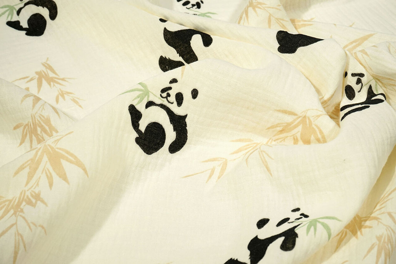 Oeko-Tex®  Baumwoll Musselin Pandabär