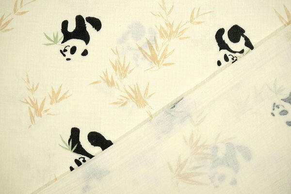 Oeko-Tex®  Baumwoll Musselin Pandabär