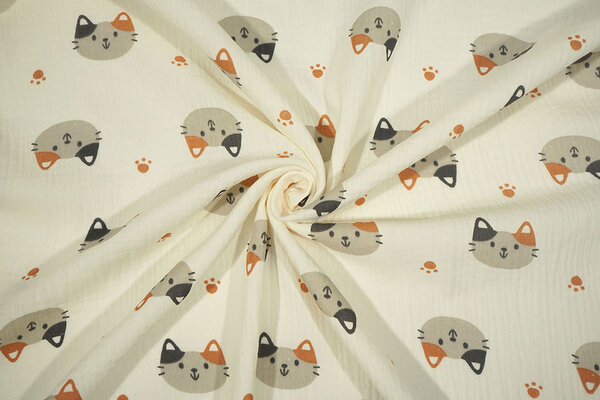 Oeko-Tex®  Double Gauze Cat Head Maozi Oeko-Tex®  Double Gauze Cat Head Maozi