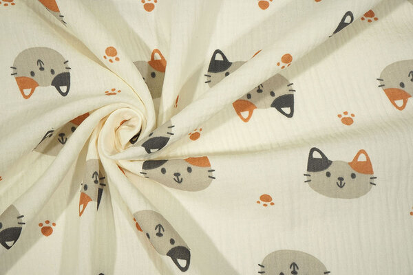 Oeko-Tex®  Double Gauze Cat Head Maozi Oeko-Tex®  Double Gauze Cat Head Maozi