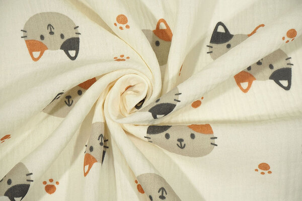 Oeko-Tex®  Double Gauze Cat Head Maozi Oeko-Tex®  Double Gauze Cat Head Maozi