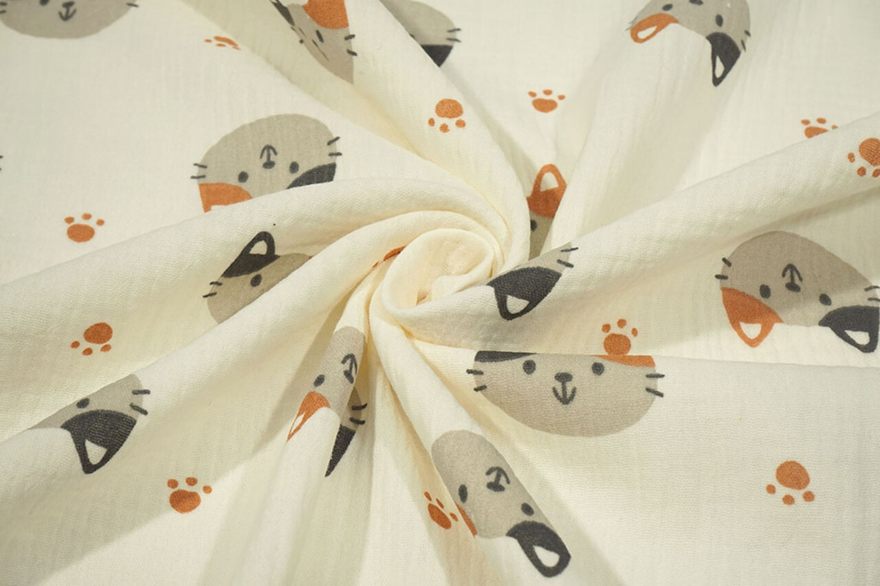 Oeko-Tex®  Double Gauze Cat Head Maozi Oeko-Tex®  Double Gauze Cat Head Maozi
