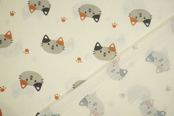 Oeko-Tex®  Double Gauze Cat Head Maozi Oeko-Tex®  Double Gauze Cat Head Maozi