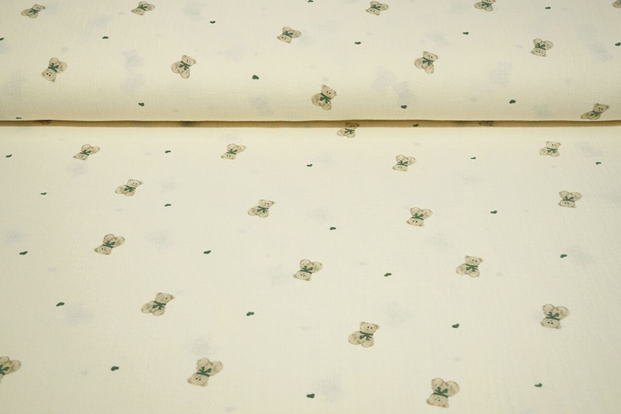 Oeko-Tex® Coton Double Gaze Lovely Bear Oeko-Tex® Coton Double Gaze Lovely Bear