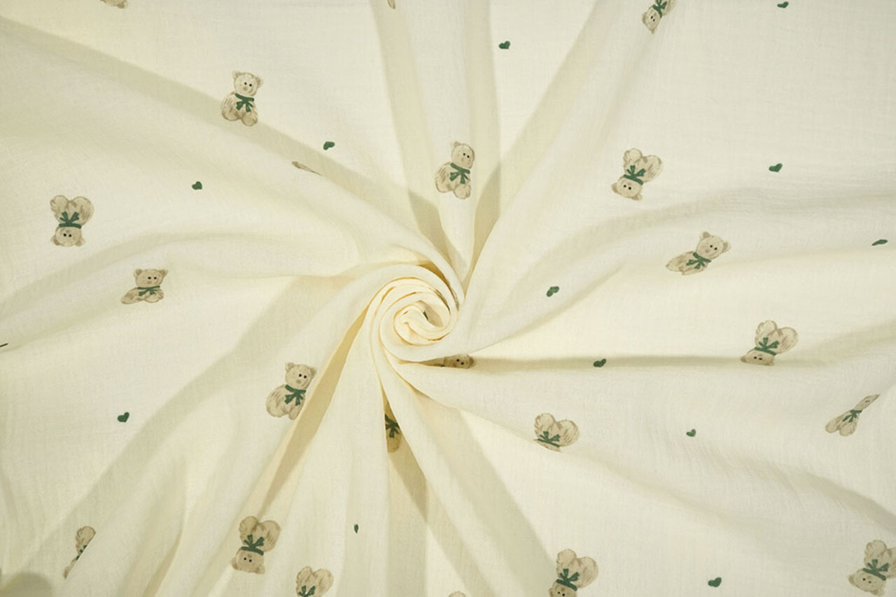 Oeko-Tex®  Baumwoll Musselin Lovely Bear