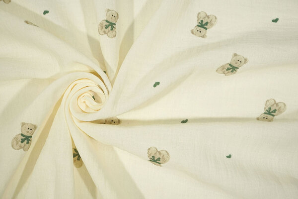 Oeko-Tex®  Baumwoll Musselin Lovely Bear