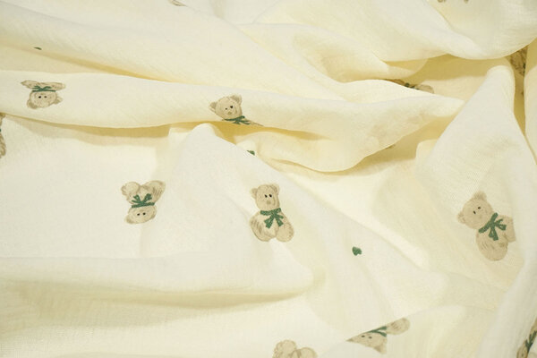 Oeko-Tex® Coton Double Gaze Lovely Bear Oeko-Tex® Coton Double Gaze Lovely Bear