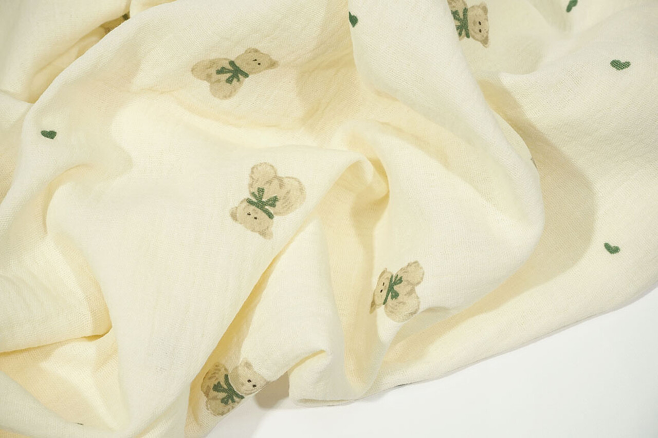 Oeko-Tex® Coton Double Gaze Lovely Bear Oeko-Tex® Coton Double Gaze Lovely Bear