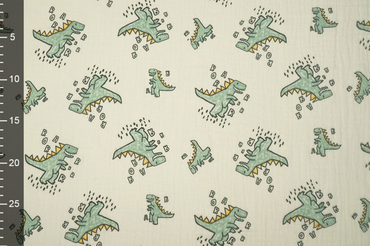 Oeko-Tex® Coton Double Gaze Dino Munchi Oeko-Tex® Coton Double Gaze Dino Munchi