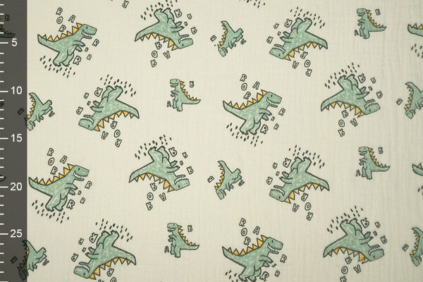 Oeko-Tex® Coton Double Gaze Dino Munchi Oeko-Tex® Coton Double Gaze Dino Munchi