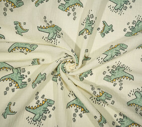 Oeko-Tex® Coton Double Gaze Dino Munchi Oeko-Tex® Coton Double Gaze Dino Munchi