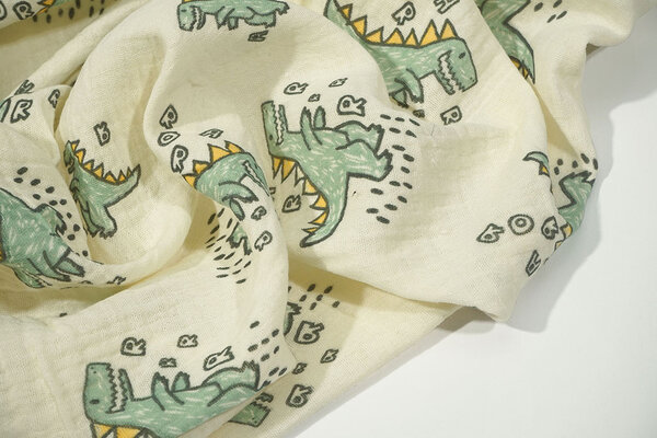 Oeko-Tex® Coton Double Gaze Dino Munchi Oeko-Tex® Coton Double Gaze Dino Munchi