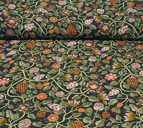 Chiffon Bedrukt Siennaflor Zwart Chiffon Bedrukt Siennaflor Zwart