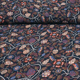 Chiffon Stampato Siennaflor Blu Navy