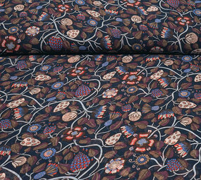 Chiffon Stampato Siennaflor Blu Navy Chiffon Stampato Siennaflor Blu Navy