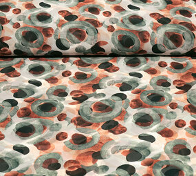 Chiffon Bedrukt Pavora Brique Chiffon Bedrukt Pavora Brique
