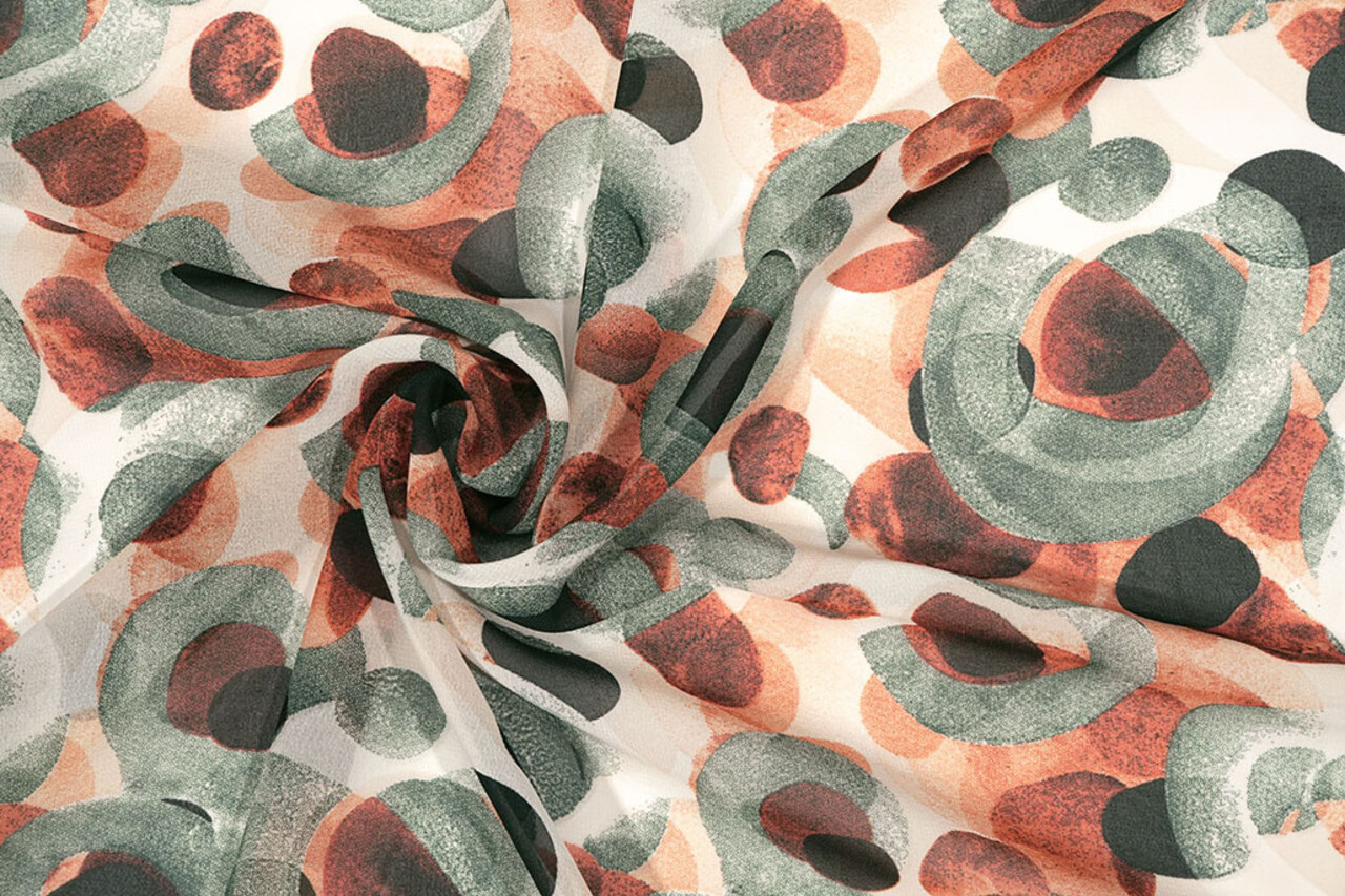 Chiffon Stampato Pavora Mattone