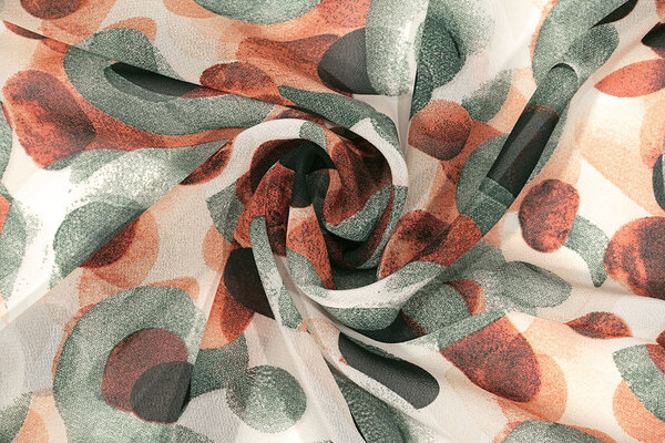 Chiffon Stampato Pavora Mattone