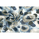 Chiffon Stampato Pavora Blu Chiffon Stampato Pavora Blu