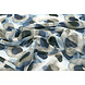 Chiffon Stampato Pavora Blu Chiffon Stampato Pavora Blu