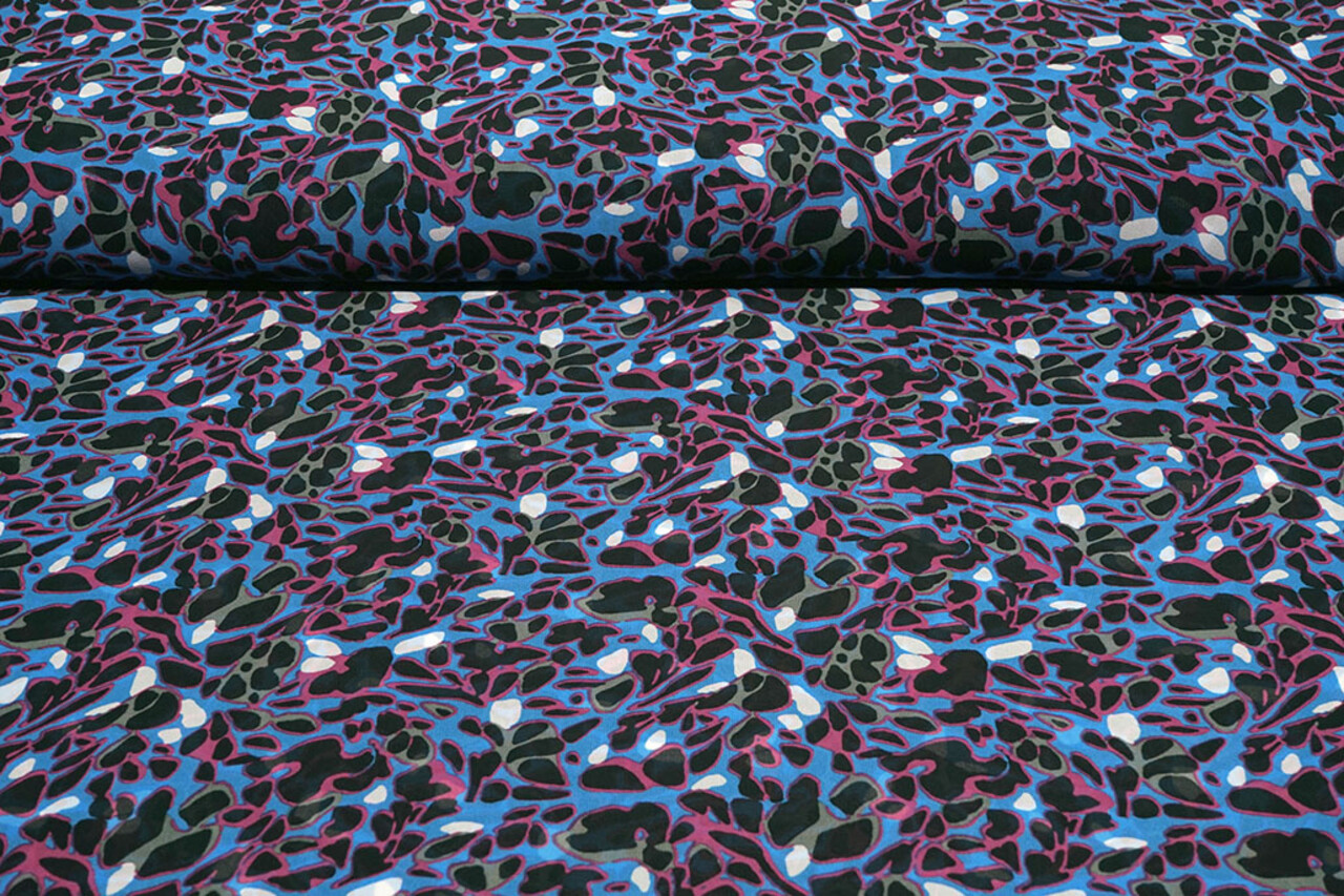 Chiffon Printed Splotch Multi-1