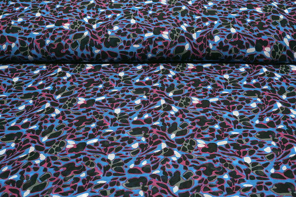 Chiffon Bedrukt Splotch Multi-1