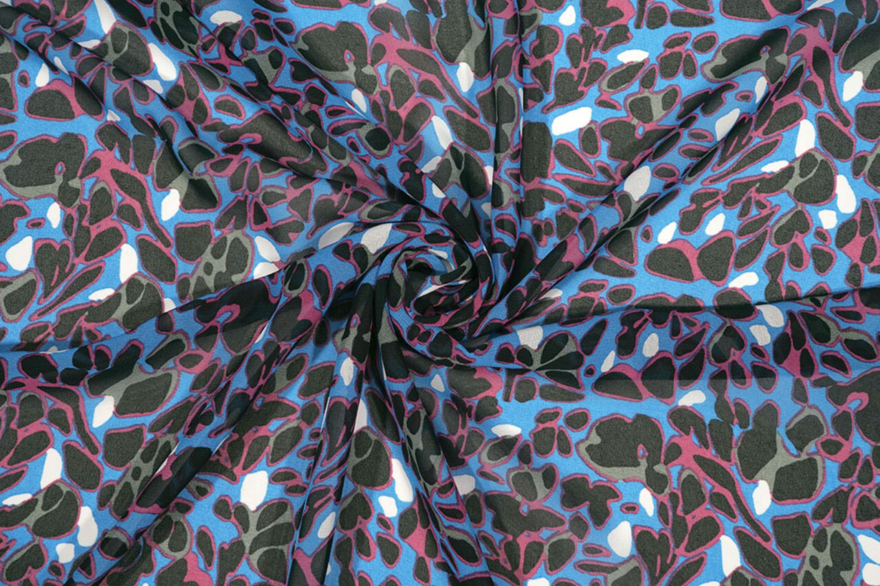 Chiffon Stampato Splotch Multicolore-1 Chiffon Stampato Splotch Multicolore-1