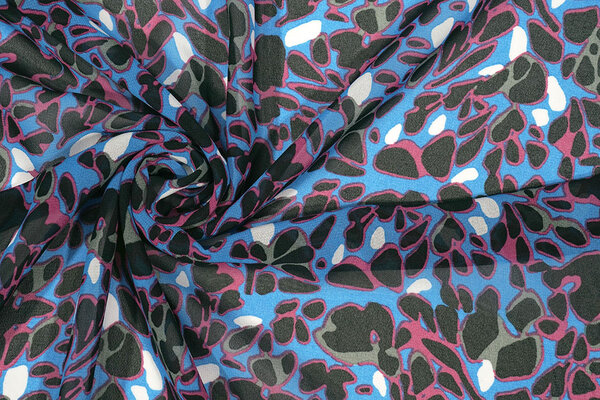 Chiffon Printed Splotch Multi-1