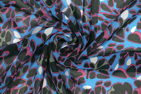 Chiffon Bedrukt Splotch Multi-1