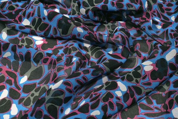 Chiffon Bedrukt Splotch Multi-1