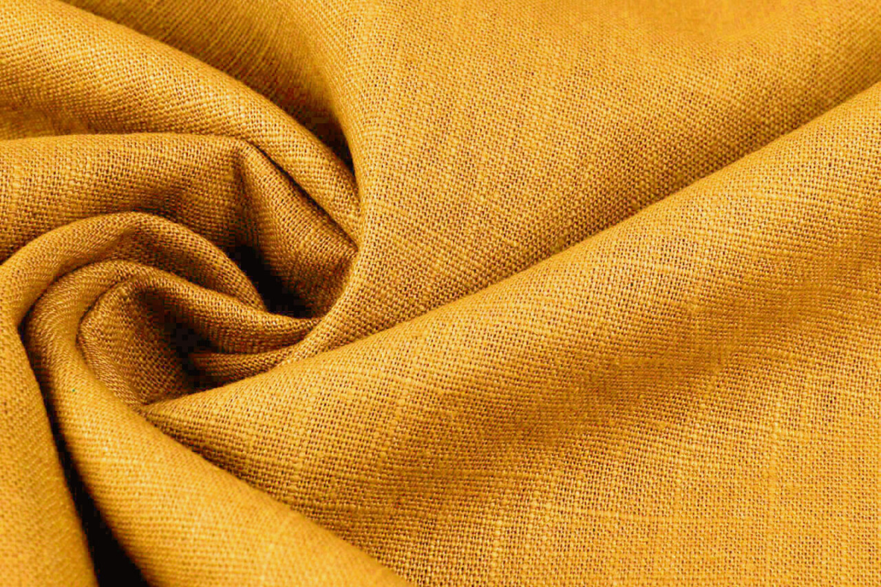Oeko-Tex®  Washed Linen Dark Ocher