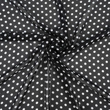 Chiffon Bedrukt Stippen Zwart Chiffon Bedrukt Stippen Zwart
