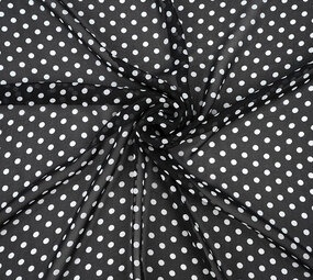 Chiffon Bedruckt Punkte Schwarz Chiffon Bedruckt Punkte Schwarz