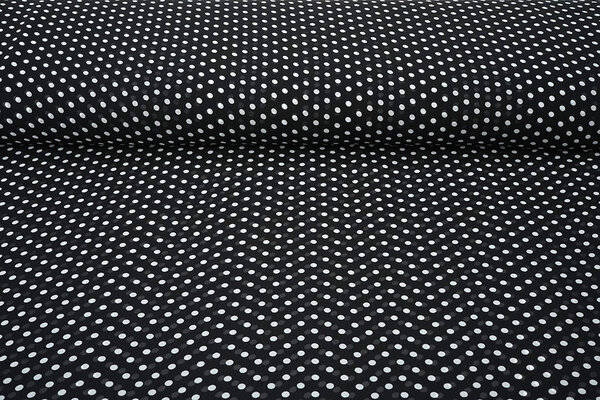 Chiffon Printed Dots Black Chiffon Printed Dots Black
