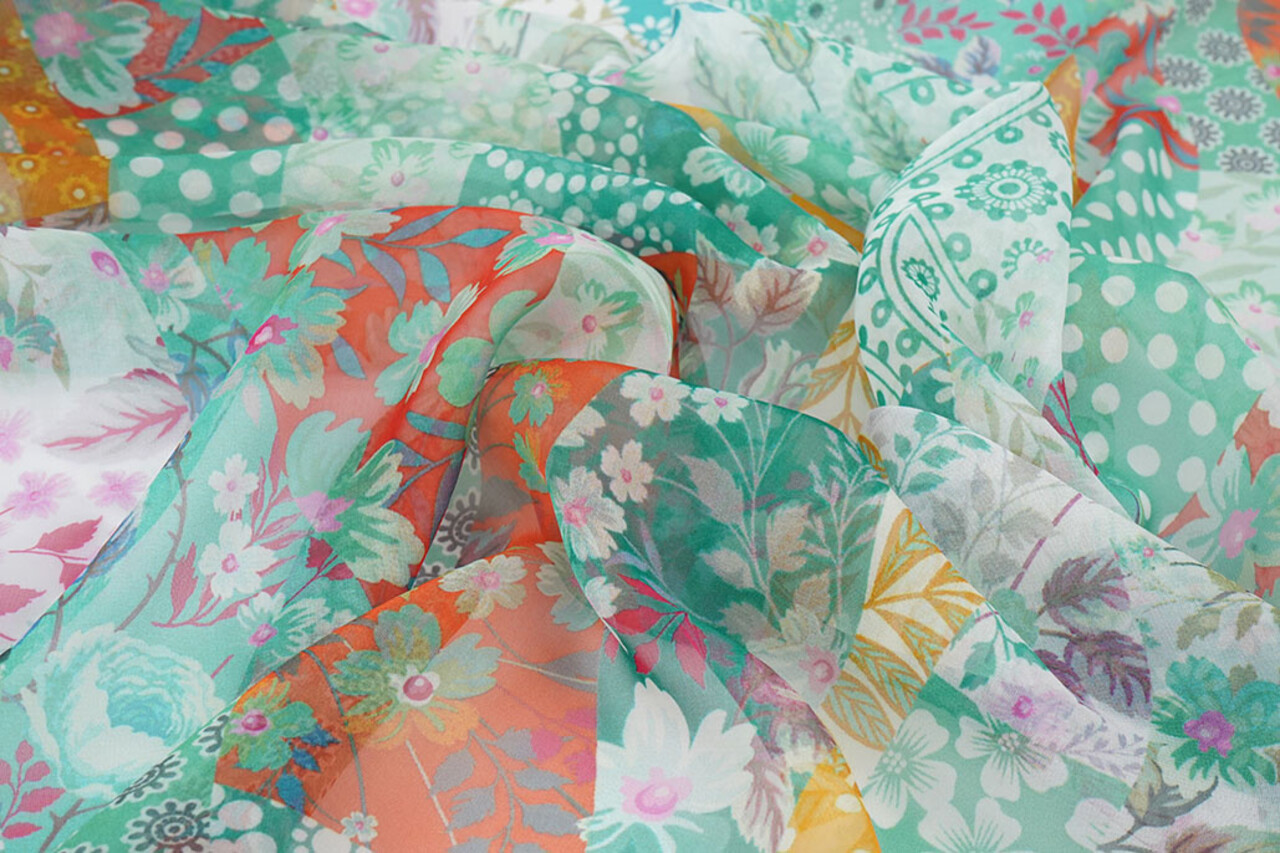 Chiffon Bedrukt Varioza