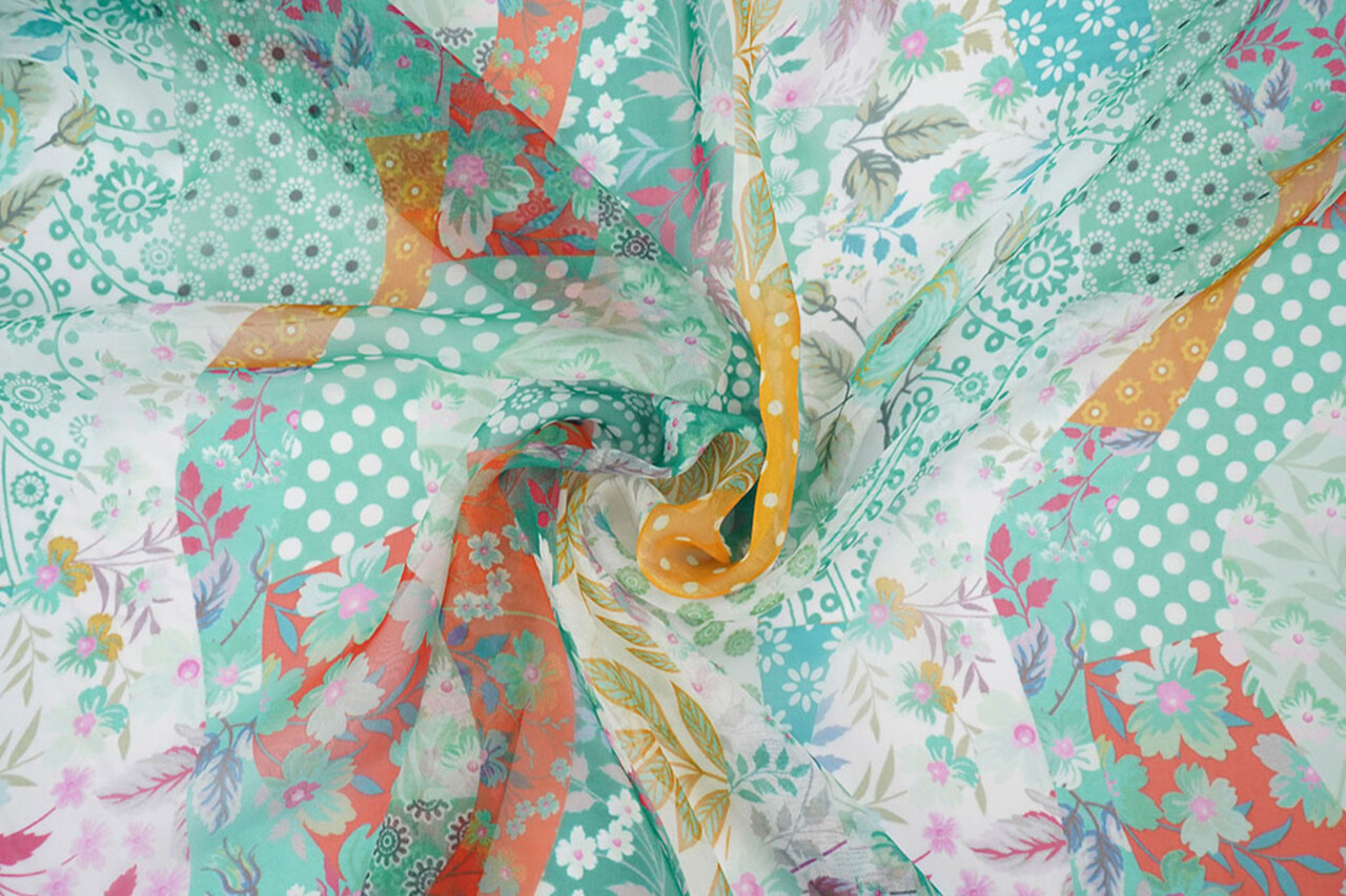 Chiffon Bedrukt Varioza