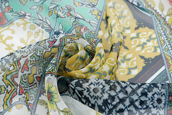 Chiffon Printed Splenda Green