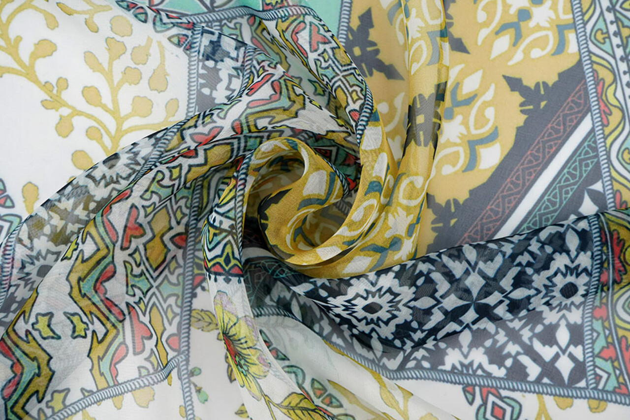 Chiffon Printed Splenda Green